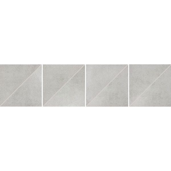 FORM dekor-set (4 szt.) 33x33 szara DDP3B696 e-kafelek