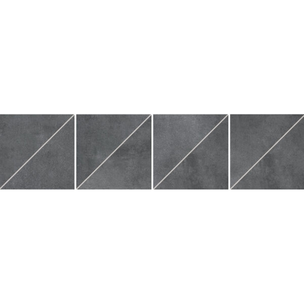 RAKO FORM dekor-set (4 szt.) 33x33 ciemnoszara DDP3B697 e-kafelek