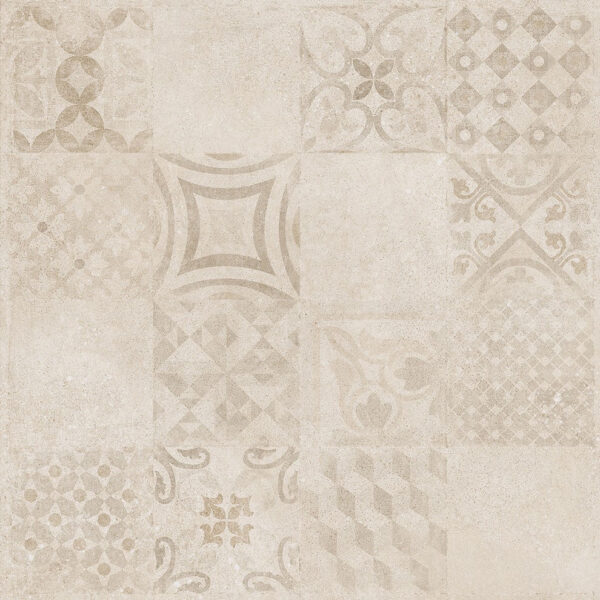 Płytki Rako Betonico 60x60 DAK63797 Patchwork Betonico Beżowa 60x60 DAK63797