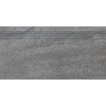 QUARZIT płytka schodowa 30x60 ciemnoszara DCPSE738 gładki