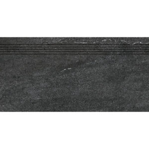 QUARZIT płytka schodowa 30x60 czarna DCPSE739 gładki
