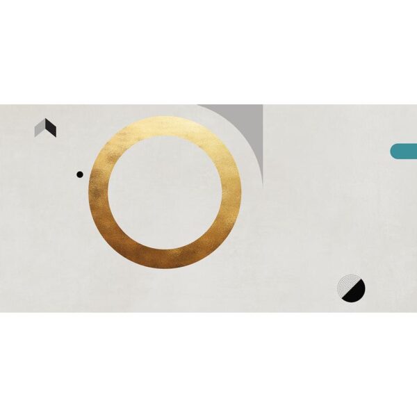 Płytki Rako Extra 30x60 WARVK832 glazura biała złoty okrąg