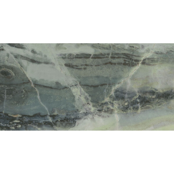 Płytki Cerdomus Iskra Irish Green 30x60 92276 Lev. gres zielony marmur z czarnymi i białymi żyłkami połysk