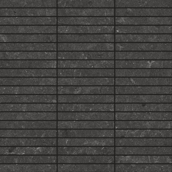 Płytki imitujące kamień czarna mozaika 30x30 paski strips italic