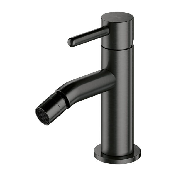 Bateria bidetowa grafit szczotkowany na bidet jednouchwytowa