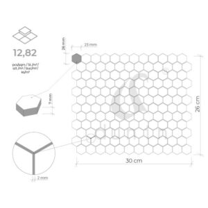Mozaika Dunin Hexagonic Mini Hexagon B&W Spot 1234 mat - obrazek 4